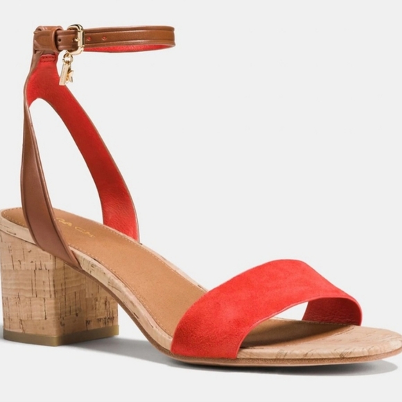 Coach Thompson Open Ankle Strap Sandals - Picture 1 of 9